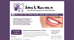 Desktop Screenshot of jeffkaesdds.com